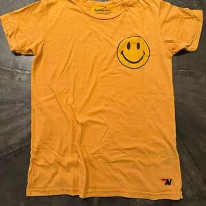 Aviator Nation Kids Gold Smiley Tee